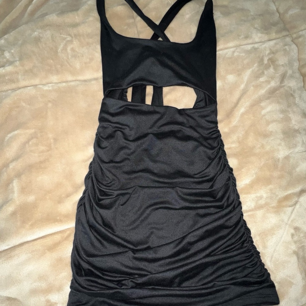 Black mini dress
